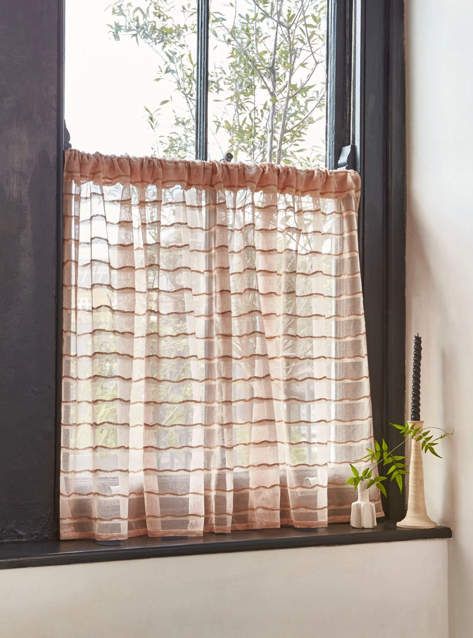 Leni Stripe Potter's Pink - Sheer Cotton Madras — Imogen Heath